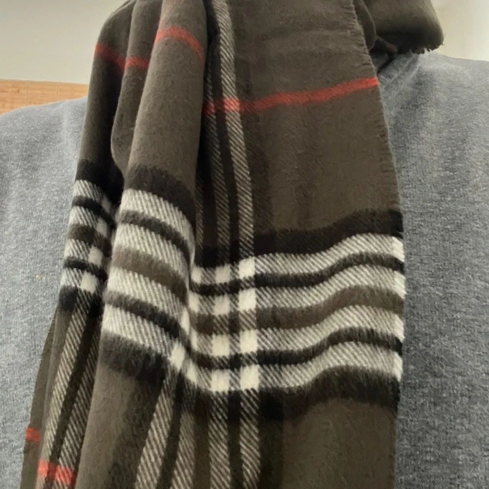 Plaid Fringe Scarf